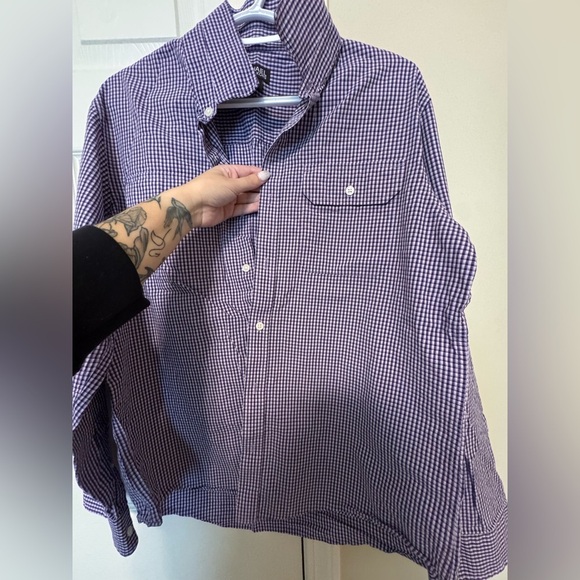 Michael Kors Other - Michael Kors Purple Gingham Button Down Shirt